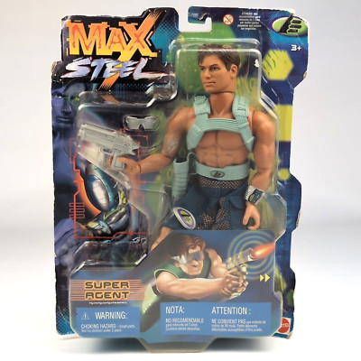 Vintage 1999 Max Steel Super Agent Action Figure NEW Sealed Mattel