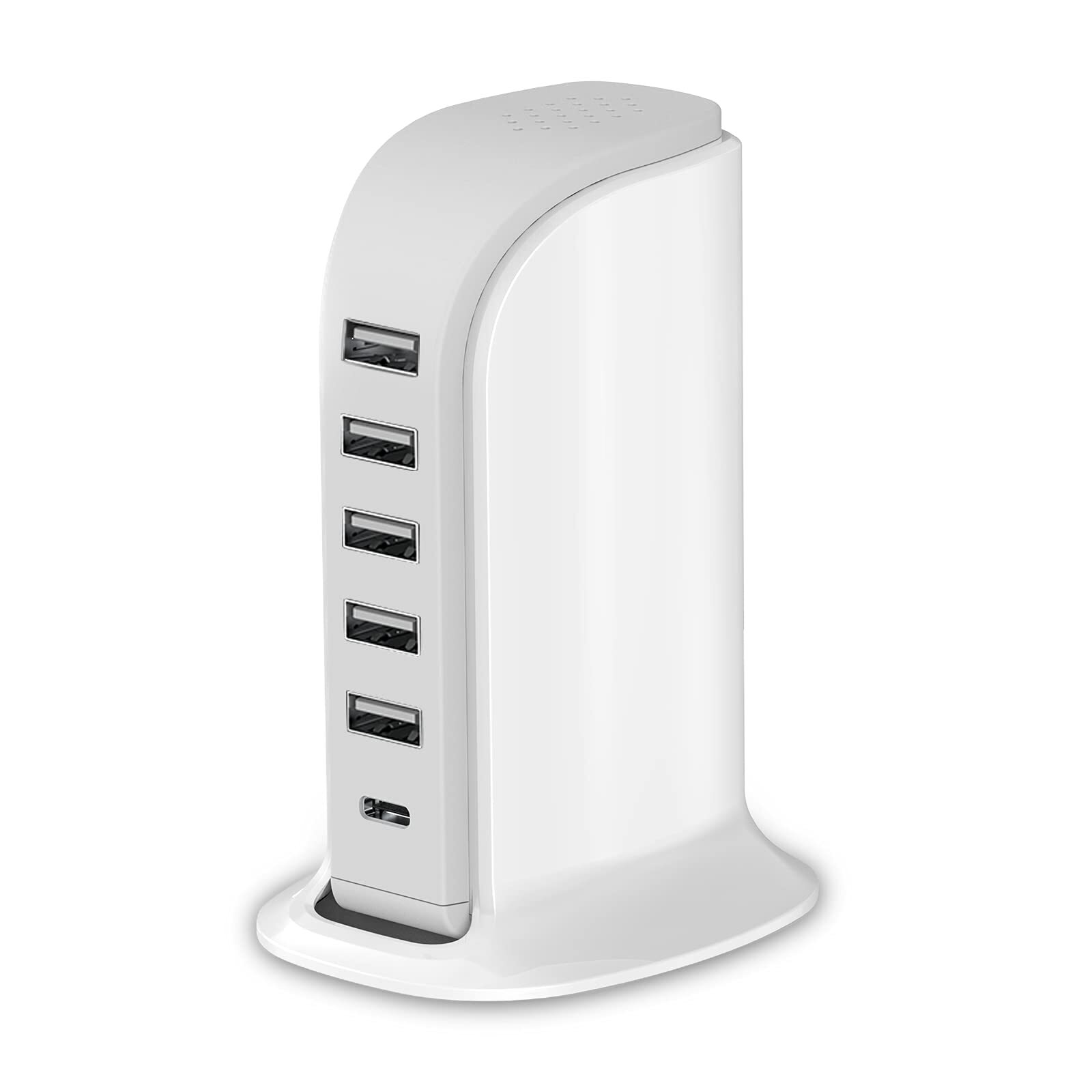 40W Upoy 5-Port USB Wall Charger Fast Charging Hub for Multiple Devices-image