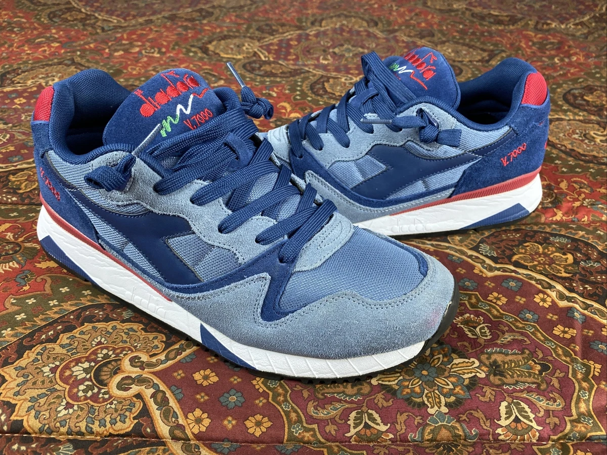 Diadora V7000 Sneakers Shoes Mens sz 9.5 Blue &amp; Running | eBay