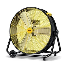 24 Inch Industrial Drum Fan, 320W High Velocity Floor Fan,3-Speed Air Circulator
