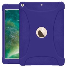 Shockproof Rugged Silicone Skin Fit Jelly Case Cover For Apple iPad 9.7 - Blue