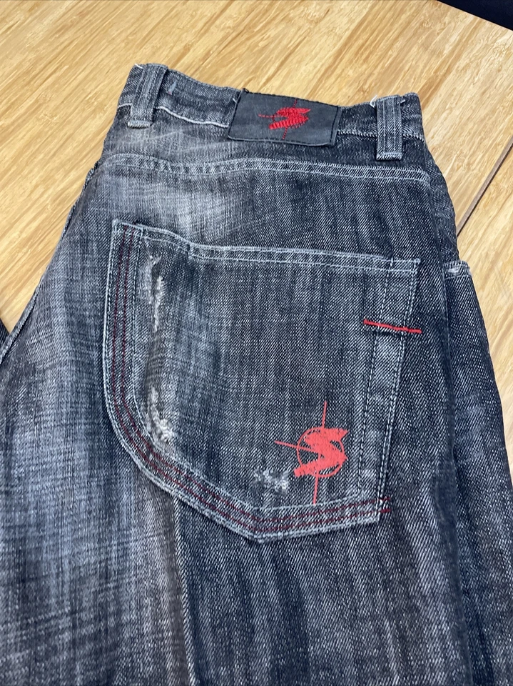 Signum Moss уголь серый джинсовой ткани джинсы мужской размер 34 X 32 Urbanwear хип-хоп кг JD - Изображение 2 из 4