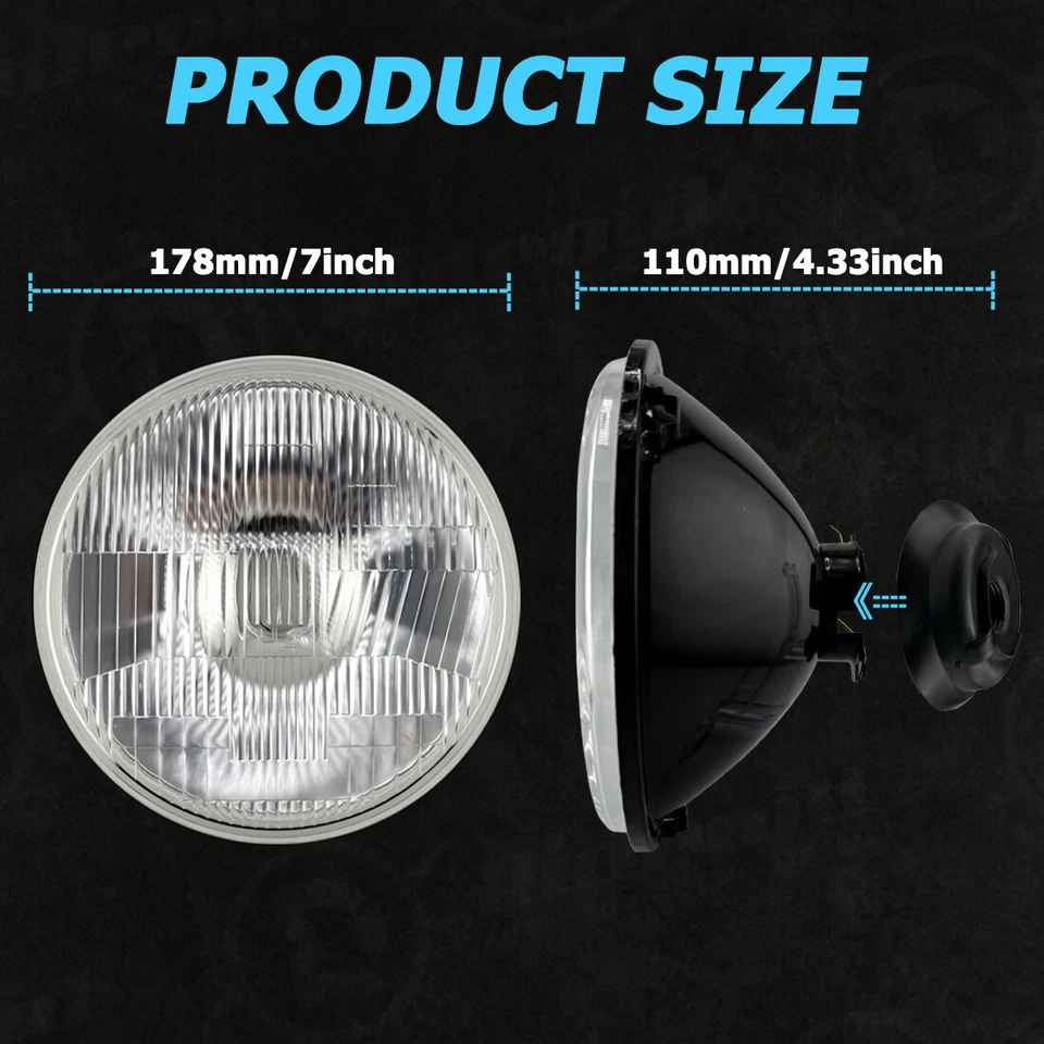 Par de faros LED redondos aprobados por el DOT para Chevy C10 1967-1972 lámpara alta/baja Foto 2 de 4