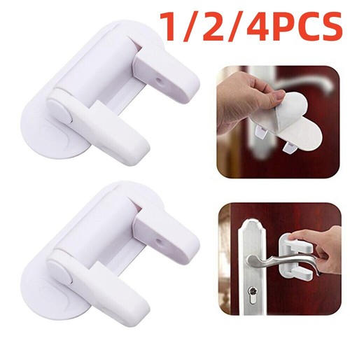 Door Lever Lock Safety Child Baby Proof Doors Adhesive Lever Handle Safety Lock