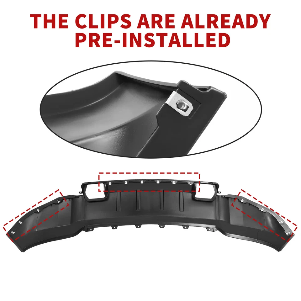 For Chevy Silverado 2500HD 3500HD 15-19 Front Deflector Bumper Valance Textured Foto 2 de 4