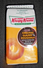 KRISPY KREME DOUGHNUTS COFFEE ORIGINAL GLAZED DOUGHNUT MEDIUM ROAST GROUND 12OZ