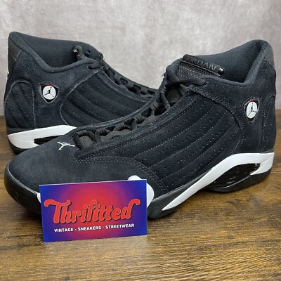 Air Jordan 14 Retro Black White Size 11 487471-016 OG Rare Men's