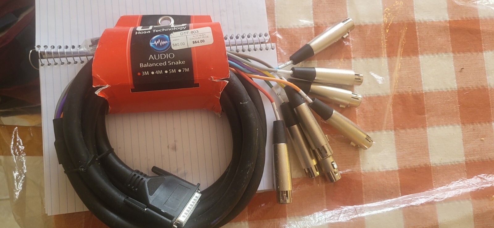Hosa DTF 803 Balanced Snake XLR3F To DB25 3 Meters EBay Hosa dtf 803 balanced snake xlr3f to db25 3 meters ebay
