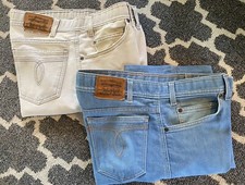 Vintage Levis Brown Tab Action Jeans.  36X29. Blue  Gray. Two Pairs