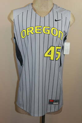 NWOT Nike Team Univ of Oregon Ducks Gray #45 Basketball Jersey SZ Large (277)
