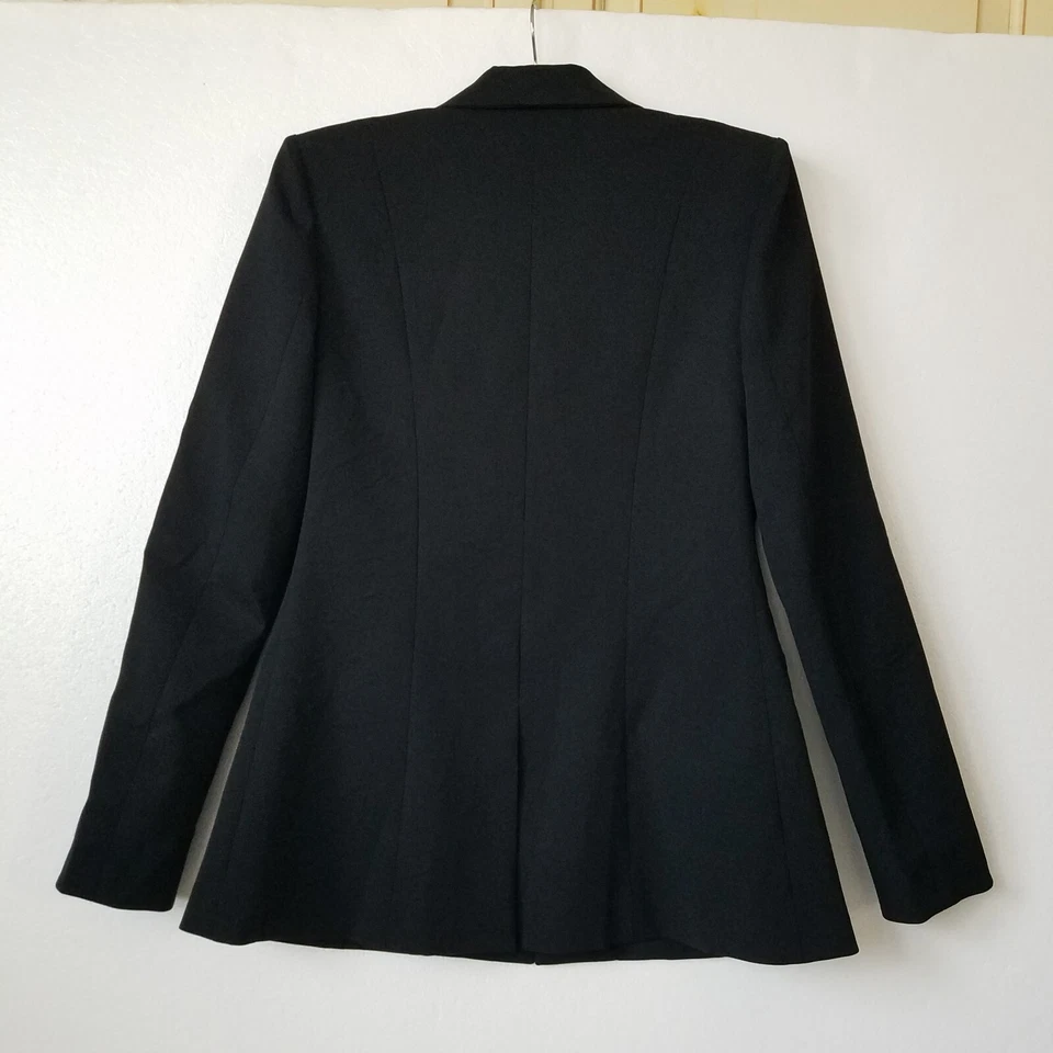 Шерстяной блейзер BALENCIAGA France женский размер 40 США 10 на одной пуговице черный - Изображение 4 из 4