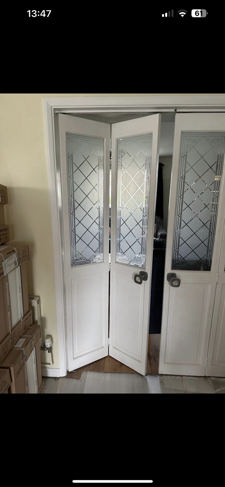 White internal bifolding doors eBay