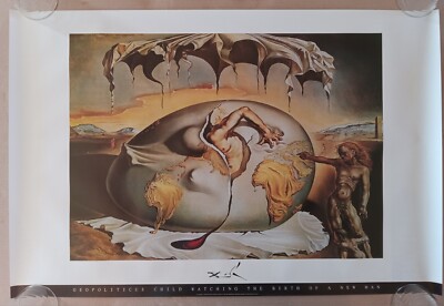 Salvador Dali geopoliticus child watching the birth of a new man