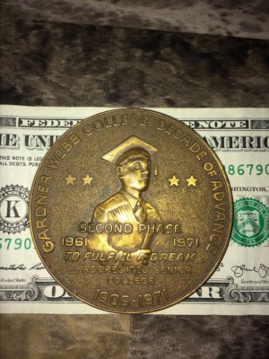Gardner Webb College Decade Of Advance Challenge Coin