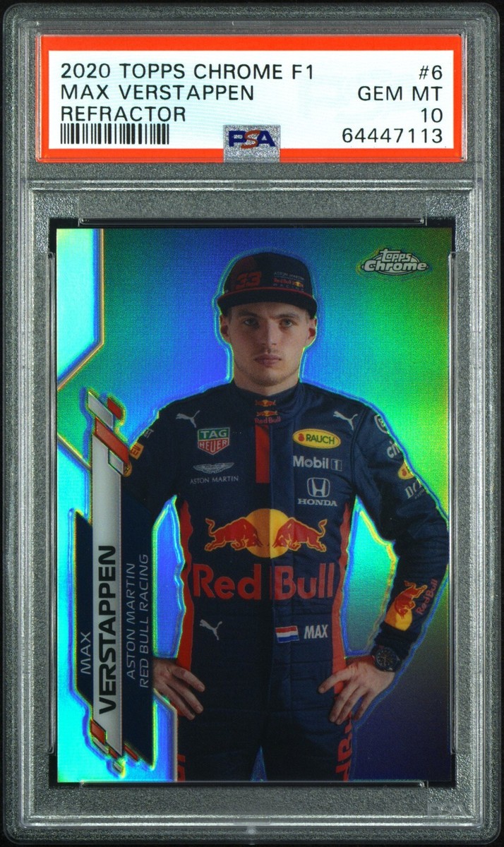 2020 Topps Chrome F1 Max Verstappen #6 Refractor PSA 10 - Formula 