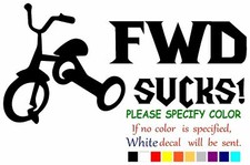 FWD SUCKS Vinyl Decal Sticker Car Window Bumper Wall Laptop 7"