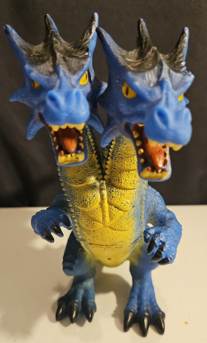 ブルードラゴン　2頭 2016 Toys R Us Two Headed BLUE Dragon Maidenhead Rubber 2 Head