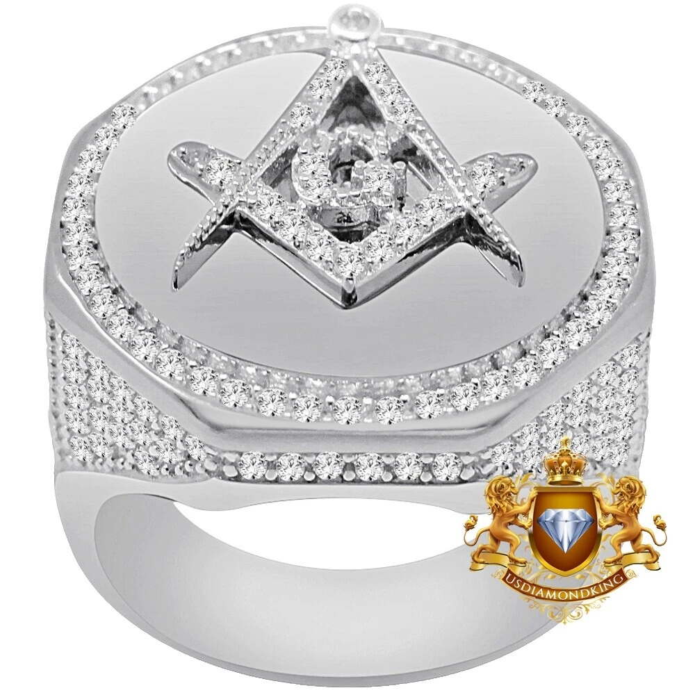 Кольца для мужчин белое золото