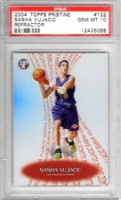 2004-05 TOPPS PRISTINE SASHA VUJACIC REFRACTOR ROOKIE #132 PSA 10 GEM MINT POP 2