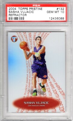 2004-05 TOPPS PRISTINE SASHA VUJACIC REFRACTOR ROOKIE #132 PSA 10 GEM ...