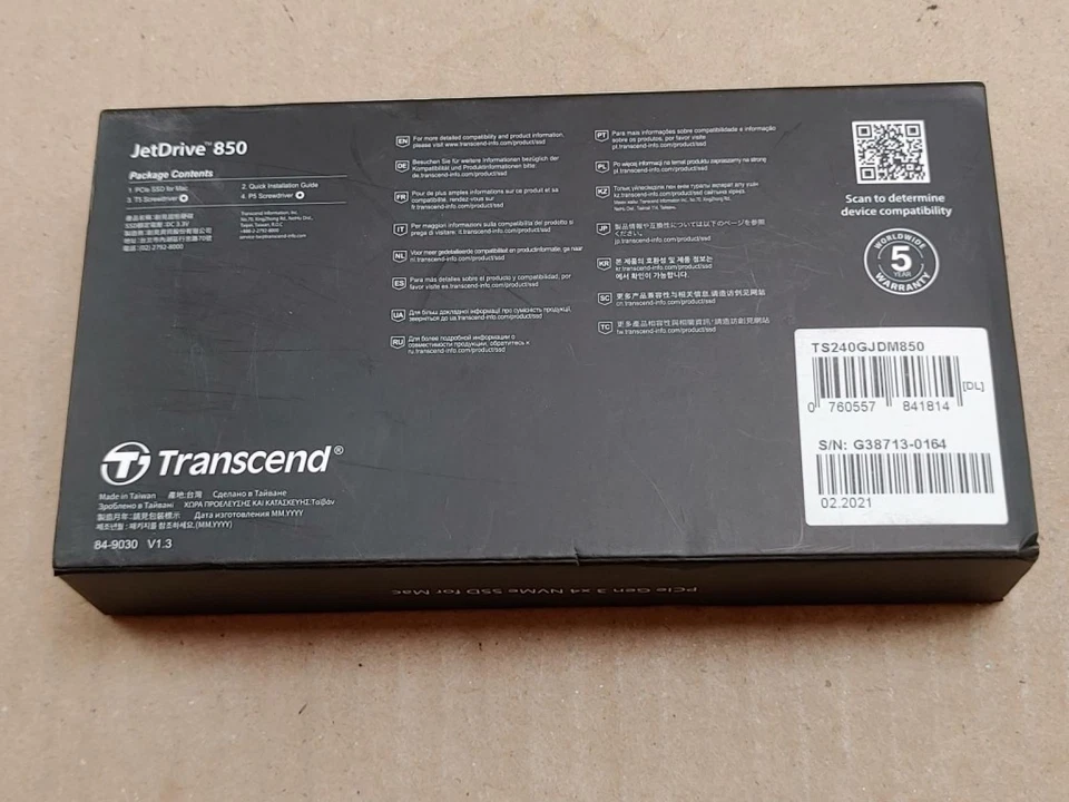 240GB Transcend JetDrive 850 NVME Thunderbolt PCIe SSD Upgrade for Macbook - Image 2 of 4