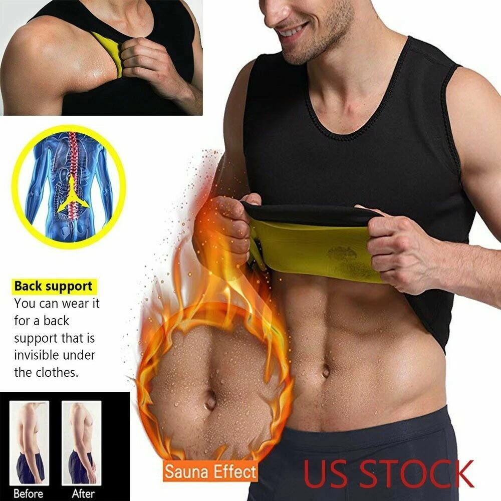 Men's Compression Sweat Shirt Vest Slimming Shapewear Tummy