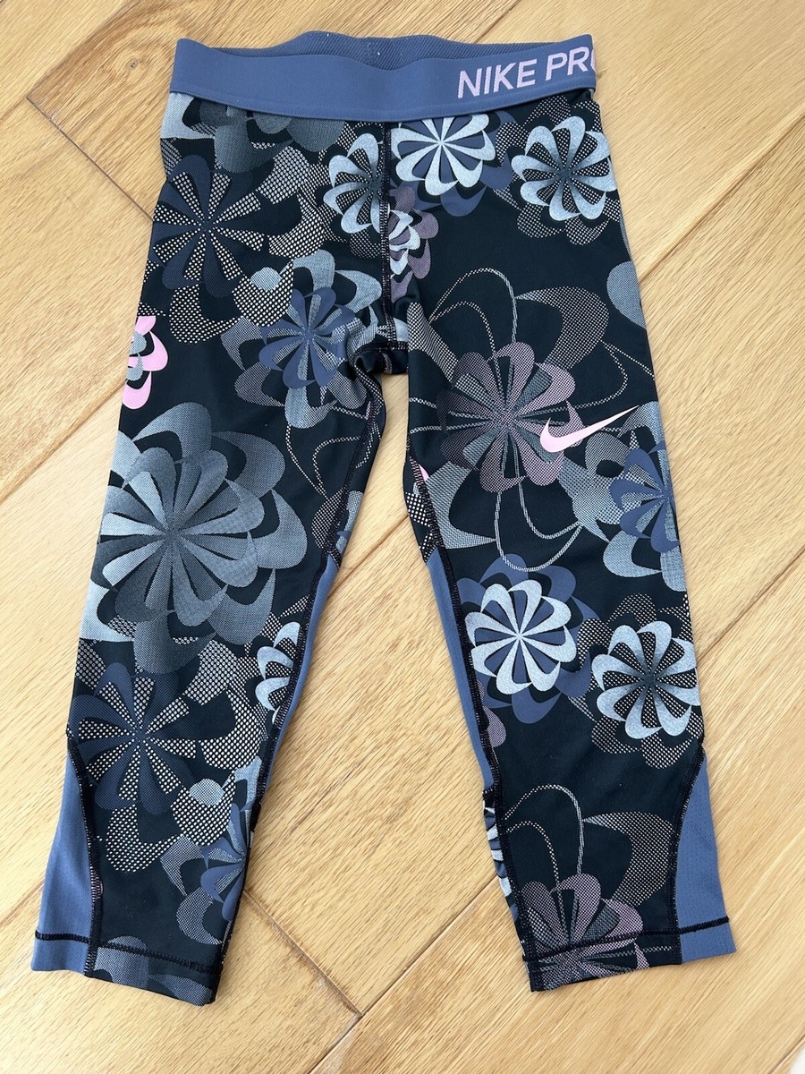 Nike Pro Girls Gym Leggings, Age 5-6 Multi Colour UK