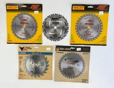 FIVE(5) - CIRCULAR SAW BLADE 6 1/2"  Irwin, Vermont American, Black & Decker NOS