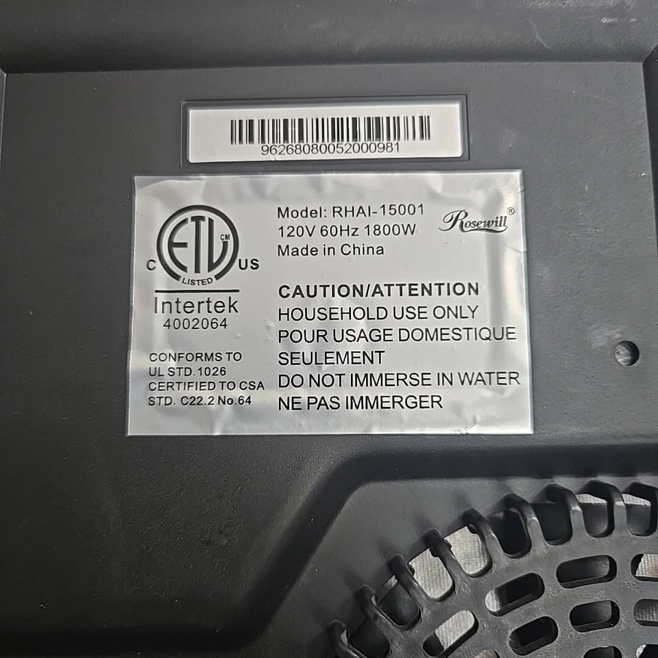 Rosewill Induction Cooktop Electric Burner 1800W 5 RHAI-15001 - Изображение 4 из 4