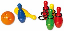 Dohany Bowling Kegel Spielset mit 6 Pins 1 Ball Wurfspiel Kinderspielzeug