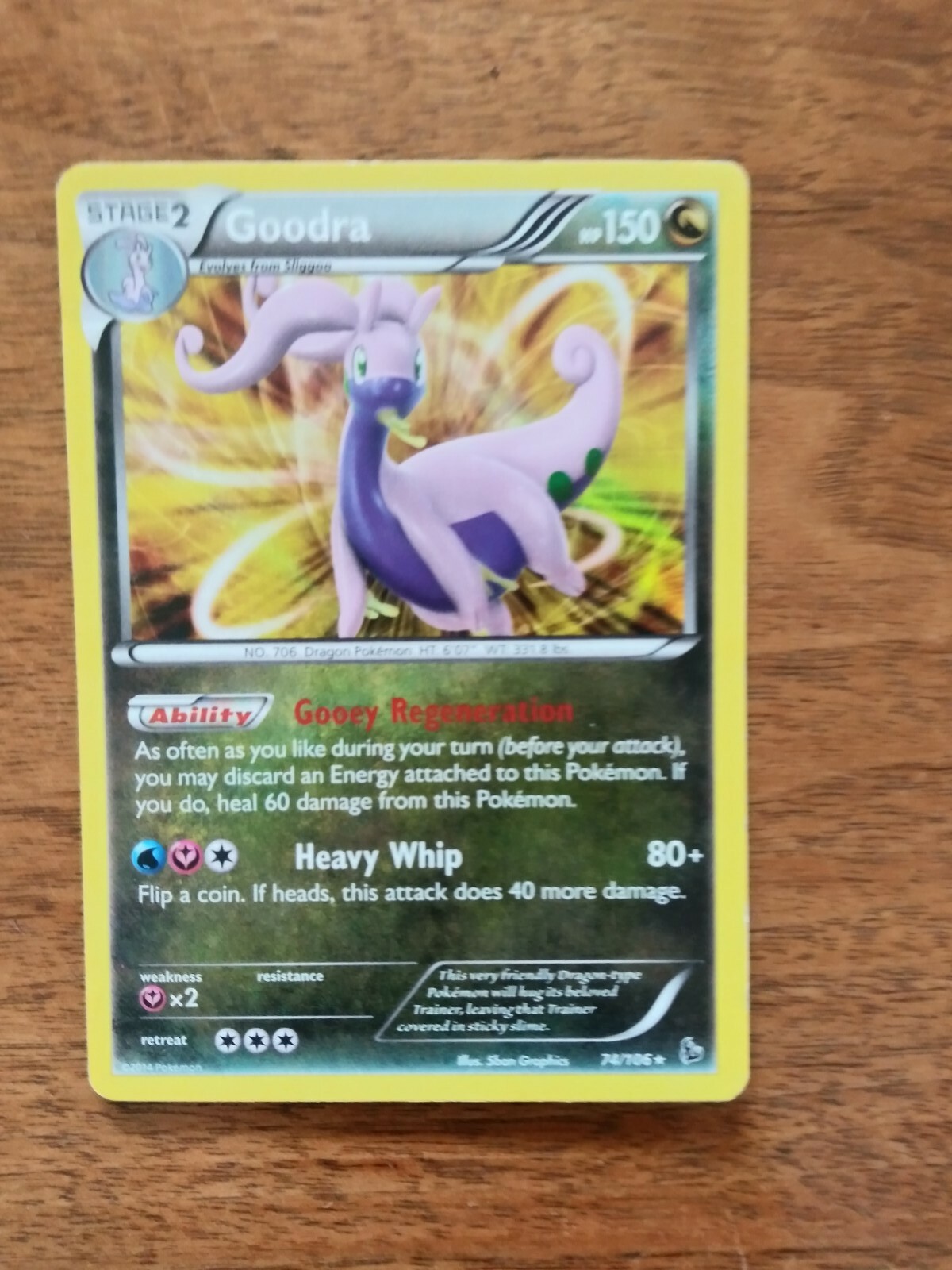 Pokemon Goodra TCG 2014 FlashFire Card - Reverse Holo 74/106 Excellent LP