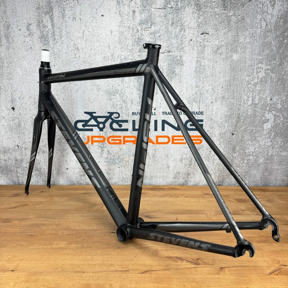 Cuadro de bicicleta de carretera Stevens Aspin CT 2014 56 cm freno de llanta aleación negra 700c Foto 4 de 4