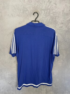 Chelsea Training Jersey Football Polo Shirt Blue Adidas Mens Size