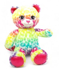 Build A Bear 17" Rainbow Leopard Plush Cheetah Cat Stuffed Animal