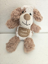 Maison Chic Tooth Fairy Puppy Dog Plush Stuffed Animal Tan White Picket