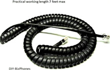 5-Pack Lot Flat Black 12Ft Shoretel IP Phone Handset Cord 400 Series VoIP