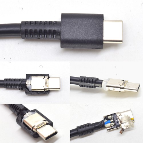 5pcs 1.8M/6ft Universal USB C Type C 3 wires Data Charger Pigtail Cord Cable - Afbeelding 5 van 6