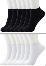 6-12 Packs Ankle Cool Socks Sport Mens Womens Size 6-8 Low Cut Lot NWT#70033A 
