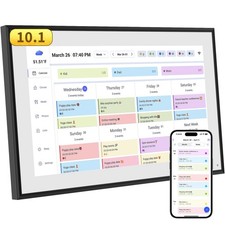 10.1 Inch Digital Calendar Chore Chart Full HD Touchscreen Display WiFi Syn...