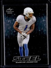 2023 Leaf Trinity (Mega Box) #S-65 Quentin Johnston Steel Stars and Dots Silver