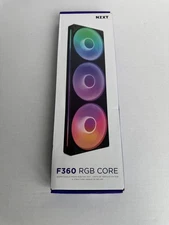 NZXT F360 RGB Core - 360mm Single-Frame Fan Unit with 3 x 120mm RGB Fans - Black