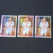 2025-26 Topps Chrome Noa Essengue Chicago Bulls RC Refractor #262 Lot of 3