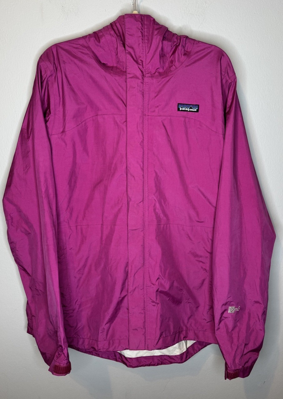 Women’s Patagonia Rain Jacket Large H2NO Torrentshell Pink/purple Hue Hooded