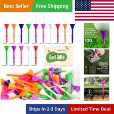 Unbreakable Golf Tees Plastic 3 1/4 inch Value 50/100 Pack, Low Friction  Lo...