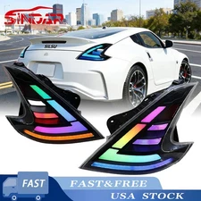 SINDAR Full RGB Tail Lights Compatible Brake Light For 2009-2021 Nissan 370Z Z34