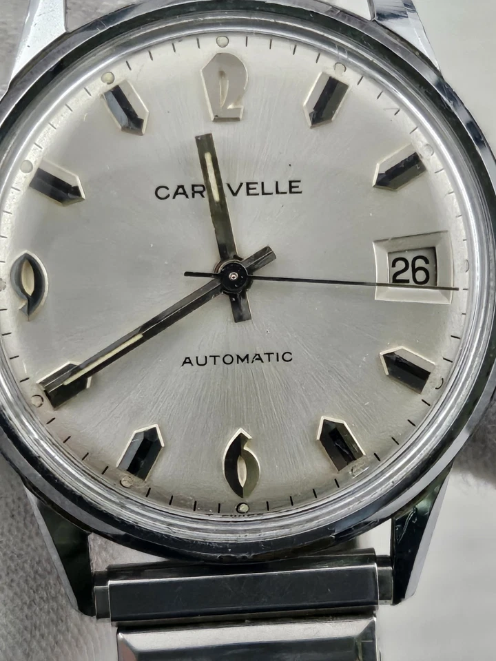 Vintage Men's 1970 Swiss Bulova Caravelle Automatic 17 Jewels Antimagnetic Runs  - Image 3 of 4