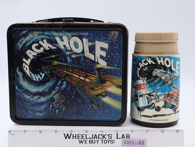 Black Hole Metal Lunch Box With Thermos Walt Disney 1979 by