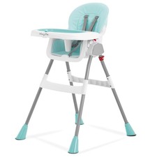 2-in-1 Convertible Baby High Chair Folding Toddler Chair Aqua