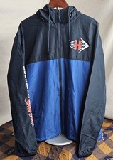 Mens Hoonigan Full-zip Hooded Nylon Windbreaker Size 2xl