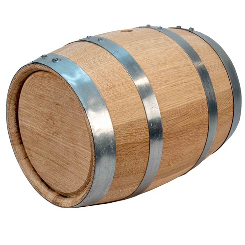 1 Gallon Wooden Whiskey Barrel, 5 Liter Charred American White Oak Cask